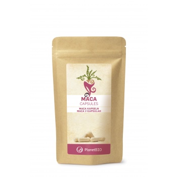 Maca PlanetBio, 100% Organica, 200 capsule
